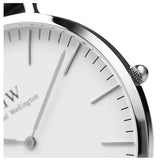 Daniel Wellington Classic Warwick White Dial Two Tone Nylon Strap Watch for Men - DW00100019 Authentic Buy Shop Now