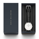 Daniel Wellington Classic York White Dial Black Leather Strap Watch For Men - DW00100025 Authentic Buy Shop Now