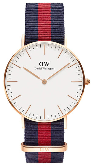 Daniel Wellington Classic Oxford White Dial Two Tone NATO Strap Watch For Women - DW00100029 Authentic Buy Shop Now