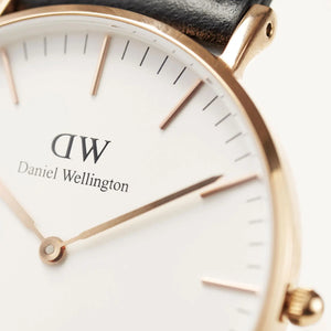 Daniel Wellington Classic Reading White Dial Black Leather Strap Watch For Women - DW00100041 Authentic Buy Shop Now