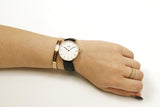 Daniel Wellington Classic Reading White Dial Black Leather Strap Watch For Women - DW00100041 Authentic Buy Shop Now