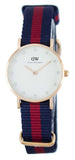 Daniel Wellington Classy Oxford White Dial Two Tone Nylon Strap Watch For Women - DW00100064 Authentic Buy Shop Now