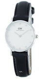 Daniel Wellington Classy Sheffield White Dial Black Leather Strap Watch For Women - DW00100068 Authentic Buy Shop Now
