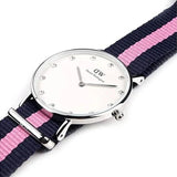 Daniel Wellington Classy Winchester White Dial Two Tone NATO Strap Watch For Women - DW00100073 Authentic Buy Shop Now