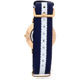 Daniel Wellington Classy Glasgow White Dial Two Tone Nylon Strap Watch For Women - DW00100078 Authentic Buy Shop Now