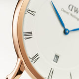 Daniel Wellington Dapper Bristol White Dial Brown Leather Strap Watch For Men - DW00100086 Authentic Buy Shop Now