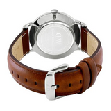 Daniel Wellington Dapper St Mawes White Dial Brown Leather Strap Watch For Men - DW00100087 Authentic Buy Shop Now
