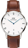 Daniel Wellington Dapper St Mawes White Dial Brown Leather Strap Watch For Men - DW00100087 Authentic Buy Shop Now