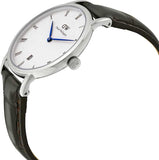 Daniel Wellington Dapper York Quartz White Dial Dark Brown Leather Strap Watch For Women - DW00100097 Authentic Buy Shop Now