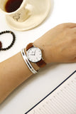Daniel Wellington Dapper Durham Analog White Dial Brown Leather Strap Watch For Women - DW00100114 Authentic Buy Shop Now