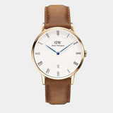 Daniel Wellington Dapper Durham White Dial Brown Leather Strap Watch For Men - DW00100115 Authentic Buy Shop Now