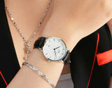 Daniel Wellington Dapper Reading Quartz White Dial Black Leather Strap Watch For Women - DW00100117 Authentic Buy Shop Now