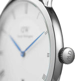 Daniel Wellington Dapper Reading Quartz White Dial Black Leather Strap Watch For Women - DW00100117 Authentic Buy Shop Now