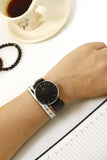 Daniel Wellington Classic Sheffield Black Dial Black Leather Strap Watch For Women - DW00100145 Authentic Buy Shop Now