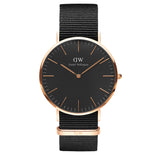 Daniel Wellington Classic Cornwall Black Dial Black Nylon Strap Watch For Women - DW00100148 Authentic Buy Shop Now