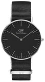 Daniel Wellington Classic Cornwall Quartz Black Dial Black Nylon Strap Watch For Women - DW00100151 Authentic Buy Shop Now