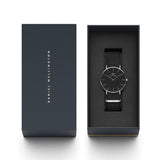 Daniel Wellington Classic Cornwall Quartz Black Dial Black Nylon Strap Watch For Women - DW00100151 Authentic Buy Shop Now