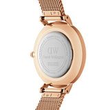 Daniel Wellington Classic Melrose Black Dial Rose Gold Mesh Bracelet Watch For Women - DW00100161 Authentic Buy Shop Now
