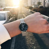 Daniel Wellington Classic Petite Sterling Black Dial Silver Mesh Bracelet Watch For Women - DW00100162 Authentic Buy Shop Now