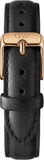 Daniel Wellington Petite Sheffield White Dial Black Leather Strap Watch For Women - DW00100174 Authentic Buy Shop Now