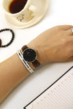 Daniel Wellington Classic Petite Bristol Black Dial Brown Leather Strap Watch For Women - DW00100177 Authentic Buy Shop Now