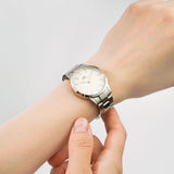 Daniel Wellington Iconic Link White Dial Silver Steel Strap Watch For Women - DW00100205 Authentic Buy Shop Now