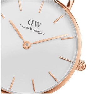 Daniel Wellington Classic Petite Reading White Dial Black Leather Strap Watch For Women - DW00100229 Authentic Buy Shop Now