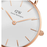 Daniel Wellington Classic Petite York White Dial Brown Leather Strap Watch For Women - DW00100176 Authentic Buy Shop Now