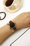 Daniel Wellington Classic Petite St Mawes Black Dial Brown Leather Strap Watch For Women - DW00100225 Authentic Buy Shop Now
