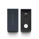 Daniel Wellington Classic Petite Reading White Dial Black Leather Strap Watch For Women - DW00100241 Authentic Buy Shop Now