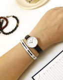 Daniel Wellington Classic Petite Reading White Dial Black Leather Strap Watch For Women - DW00100241 Authentic Buy Shop Now