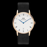 Daniel Wellington Dapper Cornwall White Dial Black Nylon Strap Watch For Men - DW00100261 Authentic Buy Shop Now