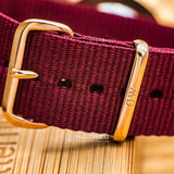 Daniel Wellington Classic Roselyn White Dial Maroon Nylon Strap Watch For Women - DW00100267 Authentic Buy Shop Now