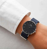 Daniel Wellington Classic Bayswater Black Dial Black NATO Strap Watch For Women - DW00100282 Authentic Buy Shop Now