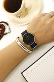 Daniel Wellington Classic Bayswater Black Dial Black NATO Strap Watch For Women - DW00100282 Authentic Buy Shop Now