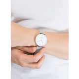 Daniel Wellington Petite Sterling Quartz White Dial Silver Mesh Bracelet Watch For Men - DW00100306 Authentic Buy Shop Now