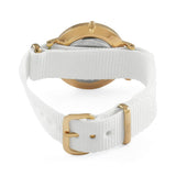 Daniel Wellington Classic Petite Dover White Dial White Nylon Strap Watch For Women - DW00100313 Authentic Buy Shop Now