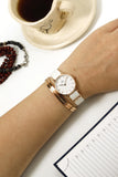 Daniel Wellington Classic Petite Dover White Dial White Nylon Strap Watch For Women - DW00100313 Authentic Buy Shop Now