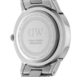 Daniel Wellington Iconic Link Black Dial Silver Steel Strap Watch For Women - DW00100342 Authentic Buy Shop Now