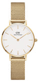 Daniel Wellington Classic Petite Evergold White Dial Gold Mesh Bracelet Watch For Women - DW00100350 Authentic Buy Shop Now