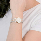 Daniel Wellington Iconic Link White Dial Two Tone Steel Strap Watch For Women - DW00100359 Authentic Buy Shop Now