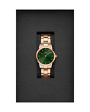 Daniel Wellington Iconic Link Emerald Green Dial Rose Gold Steel Strap Watch For Women - DW00100421 Authentic Buy Shop Now