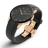 Daniel Wellington Iconic Motion Black Dial Black Rubber Strap Watch For Men - DW00100425 Authentic Buy Shop Now