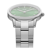 Daniel Wellington Iconic Link Emerald Green Dial Silver Steel Strap Watch For Men - DW00100427 Authentic Buy Shop Now