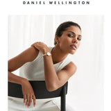 Daniel Wellington Petite Pressed Melrose White Dial Gold Mesh Bracelet Watch For Women - DW00100447 Authentic Buy Shop Now