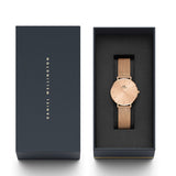 Daniel Wellington Petite Rose Gold Dial Rose Gold Mesh Bracelet Watch For Women - DW00100471 Authentic Buy Shop Now