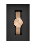 Daniel Wellington Petite Rose Gold Dial Rose Gold Mesh Bracelet Watch For Women - DW00100471 Authentic Buy Shop Now