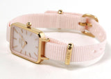 Daniel Wellington Quadro Pressed Mother of Pearl Pink Dial Pink Nylon Strap Watch For Women - DW00100509 Authentic Buy Shop Now