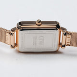 Daniel Wellington Quadro Pressed Melrose Pink Dial Pink Mesh Bracelet Watch For Women - DW00100510 Authentic Buy Shop Now