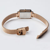 Daniel Wellington Quadro Pressed Melrose Pink Dial Pink Mesh Bracelet Watch For Women - DW00100510 Authentic Buy Shop Now